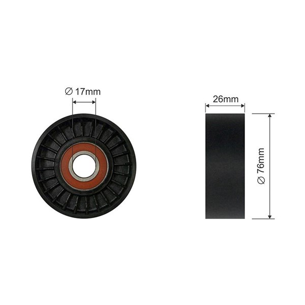 NTY Strammerull, kilerem med ribber - P1794976 - ford - OE 6992642, 944F-6A228-BA