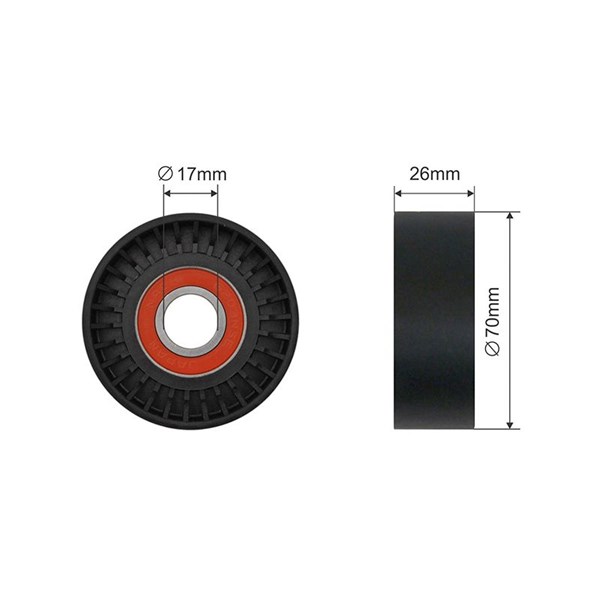 NTY Strammerull, kilerem med ribber - P1758453 - suzuki grand vitara ii, kizashi - OE 17540-54L00