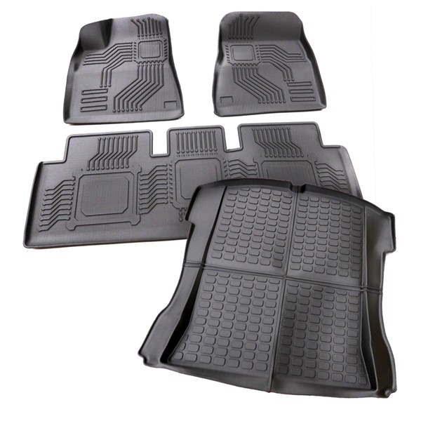 Gummimatter og bagasjeromsmatte - Tesla Model 3, Foran og bak XtremeGuard