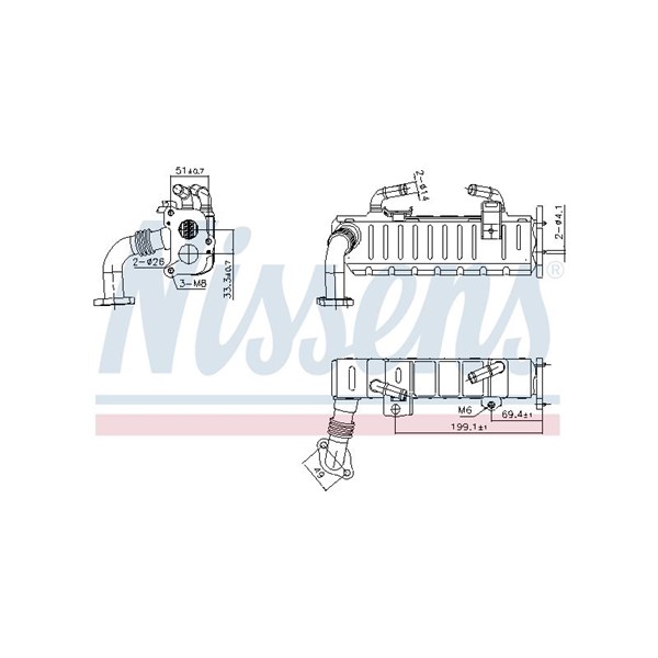 Kjøler, avgassresirkulering NISSENS NISSENS