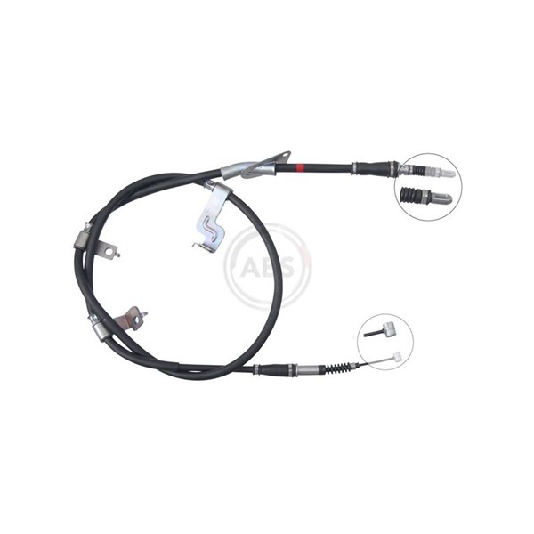 Kabel, parkeringsbremse, Bakre venstre - hyundai grand santa fé, santa fé iii, santa fé skåp/suv iii - OE 597602W500