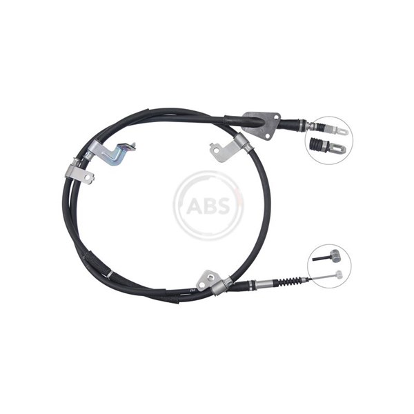 Kabel, parkeringsbremse, Høyre bak - hyundai grand santa fé, santa fé iii, santa fé skåp/suv iii - OE 597702W500