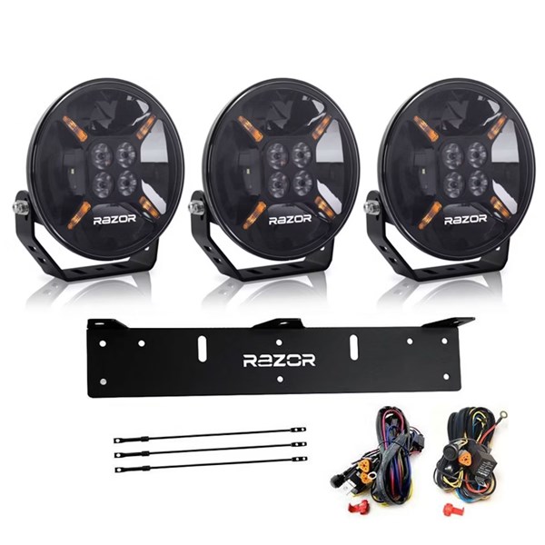 Extra ljuspaket 3 st Razor Viggen med fäste och kablage Turtle Nordic