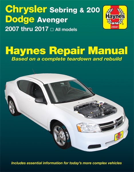 Haynes Reparasjonshåndbok, Chrysler Sebring-200 / Dodge Aven HAYN Haynes