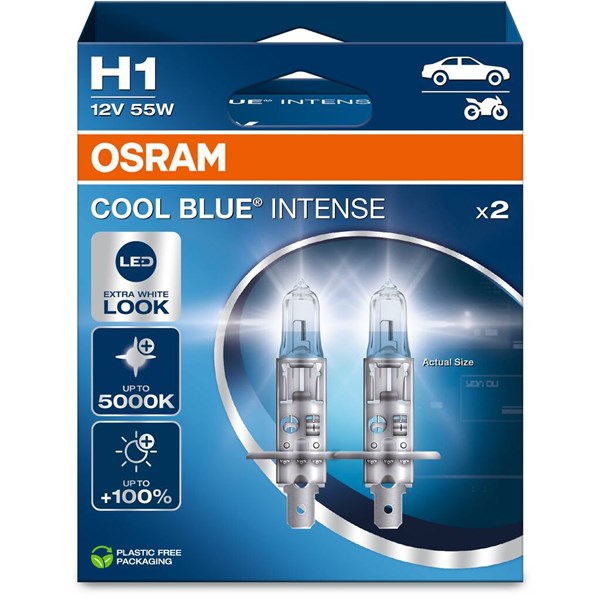 Halogenpære Osram Cool Blue Intense(Next Gen) H1 P14.5s 12V OSRAM OSRAM