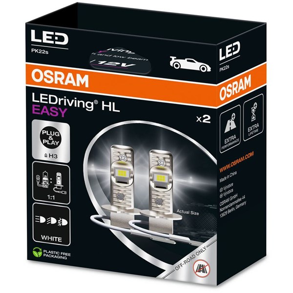 ledpære Osram LEDriving HL EASY H3 PK22s 12V OSRAM OSRAM
