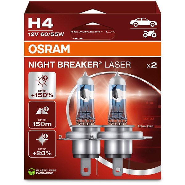 Halogenlampe Osram Night Breaker Laser H4 P43t 12V OSRAM OSRAM