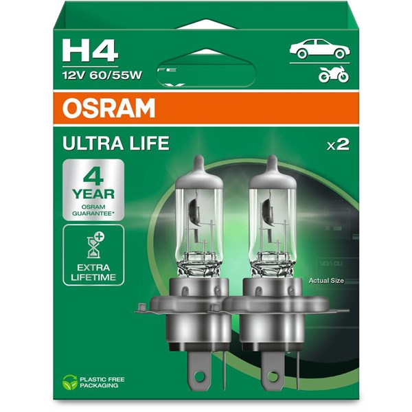 Halogenpære Osram Ultra Life H4 P43t 12V OSRAM OSRAM