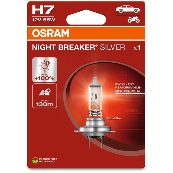 Halogenlampe Osram Night Breaker Silver H7 PX26d 12V OSRAM OSRAM