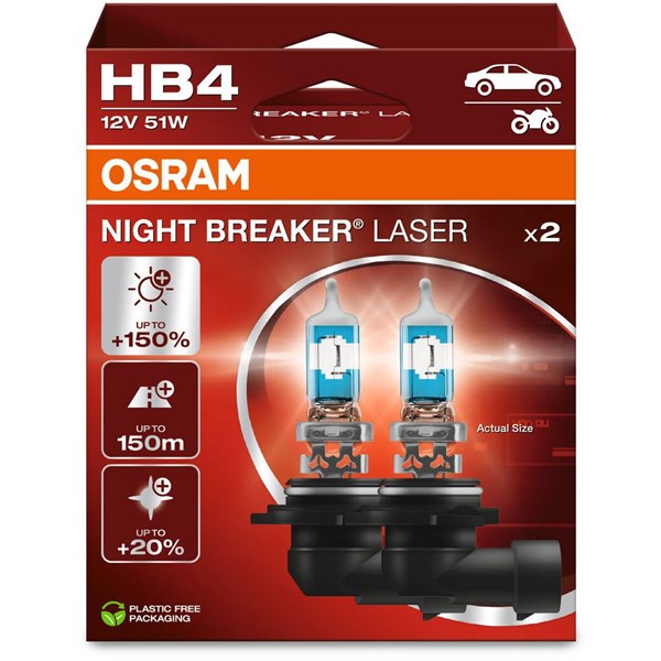Halogenpære Osram Night Breaker Laser HB4 P22d 12V OSRAM OSRAM