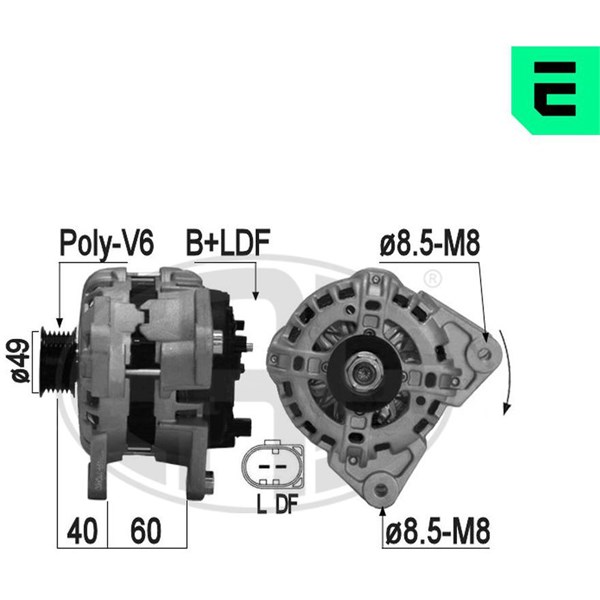Dynamo 14V 110A