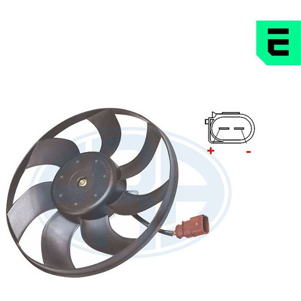 Ventilator, motorkjøling 12V - P2023301 - audi, seat, skoda, vw - OE 1K0 959 455 CT, 1K0 959 455 DG, 1K0 959 455 ES
