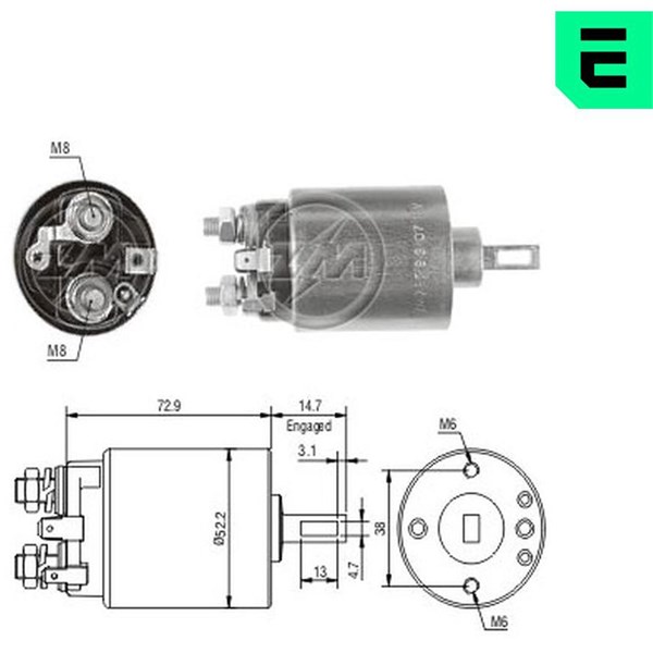 Magnetbryter, starter 12V