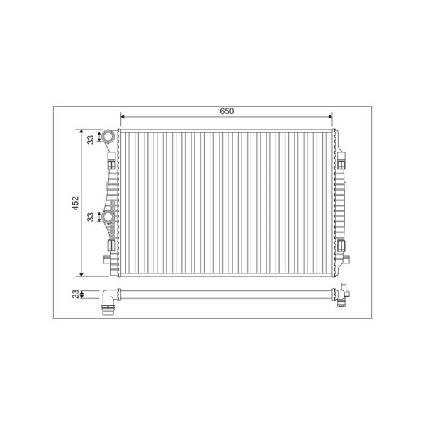 Radiator, motorkjøling, Universal Valeo 701132 VALEO