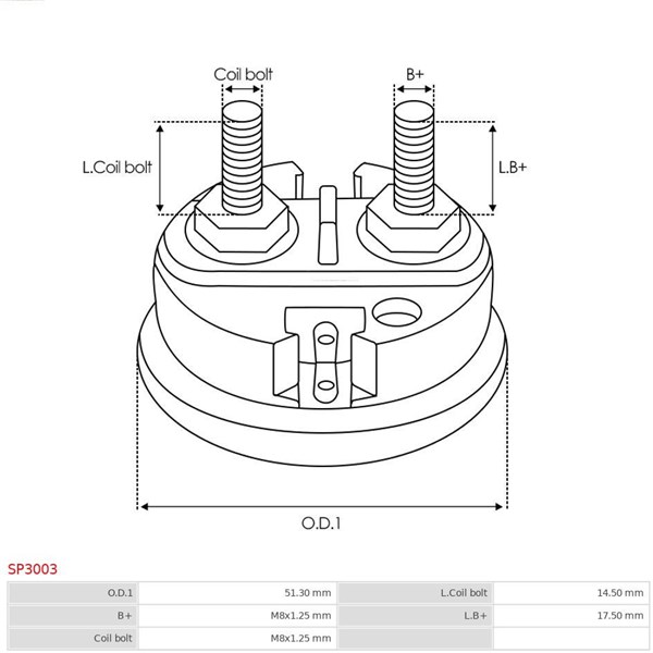 hette, starterrelé As-pl SP3003 AS-PL hette, starterrelé As-pl SP3003 AS-PL