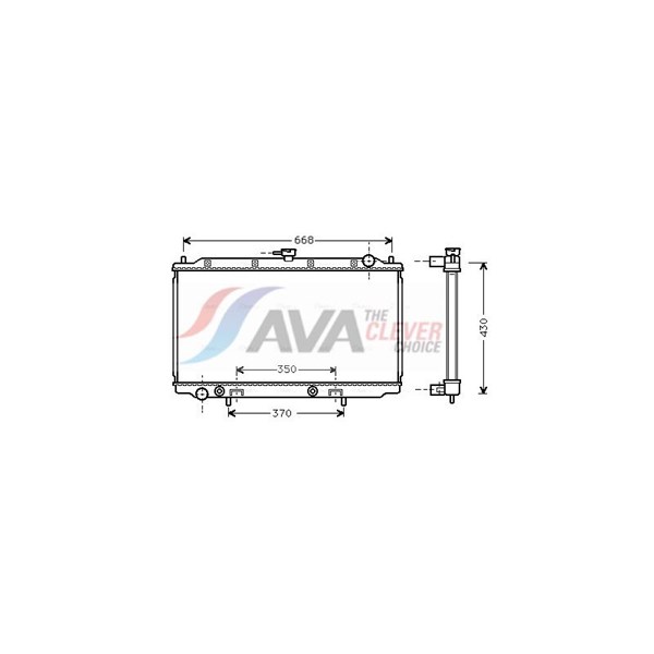 Radiator, motorkjøling AVA QUALITY COOLING AVA QUALITY COOLING