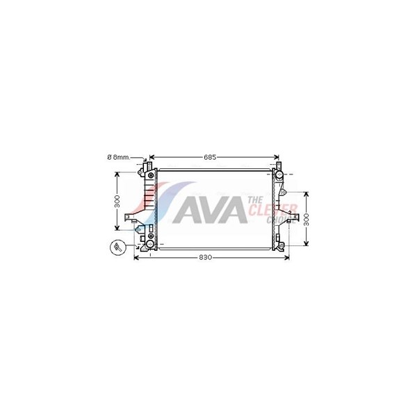 Radiator, motorkjøling AVA QUALITY COOLING AVA QUALITY COOLING
