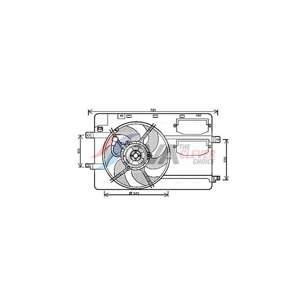 Ventilator, motorkjøling 12V AVA QUALITY COOLING AVA QUALITY COOLING