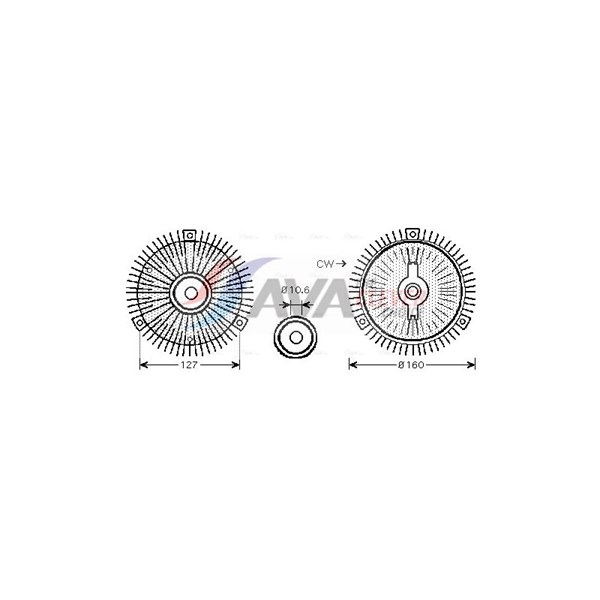 Clutch, radiatorventilator AVA QUALITY COOLING AVA QUALITY COOLING