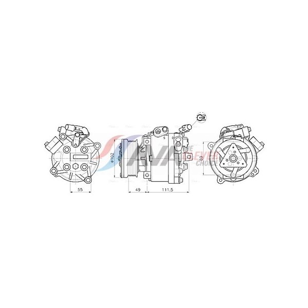 Kompressor, klimaanlegg 12V AVA QUALITY COOLING AVA QUALITY COOLING