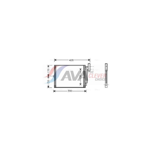 Kondensator, klimaanlegg AVA QUALITY COOLING AVA QUALITY COOLING