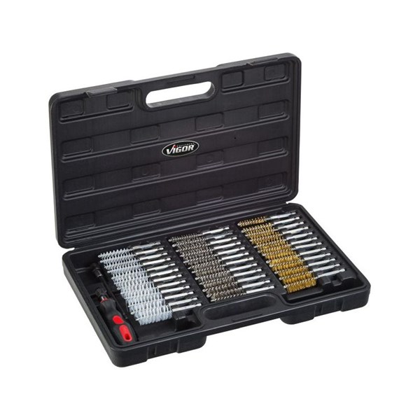 Vigor Stålbørste-sats 38st V4646 VIGOR