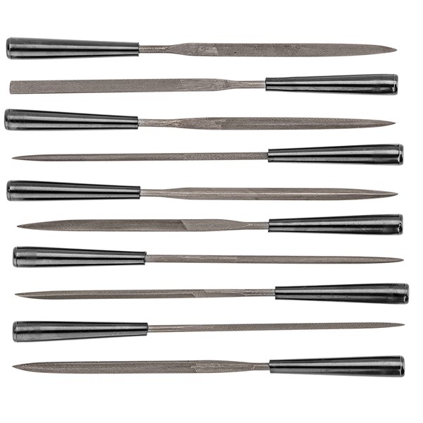 Nålefiler for metall sett med 10-pakning Topex Neo Grafit TOPEX TOPEX