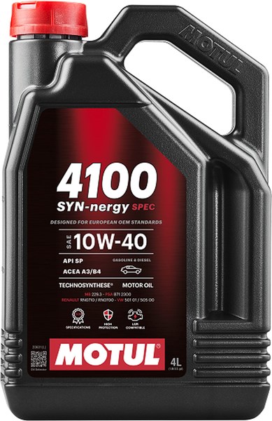 Motorolje 4100 Syn-Nergy Spec 10W-40 A3/B4, 4L MOTUL MOTUL