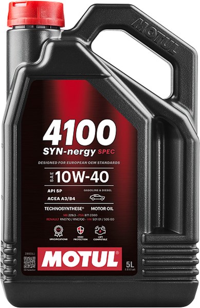 Motorolje 4100 Syn-Nergy Spec 10W-40 A3/B4, 5L MOTUL MOTUL