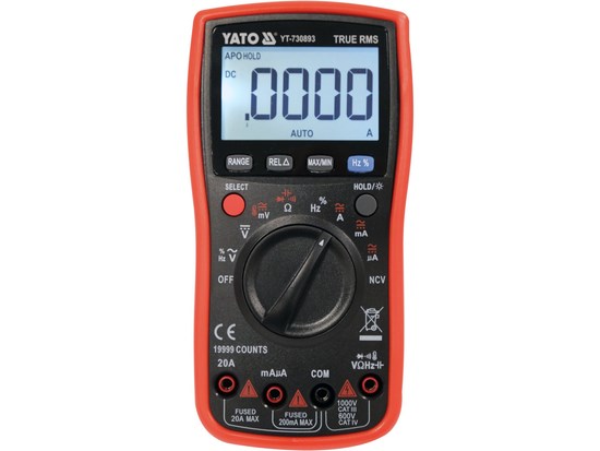 Digital Multimeter True RMS LCD YATO Yato