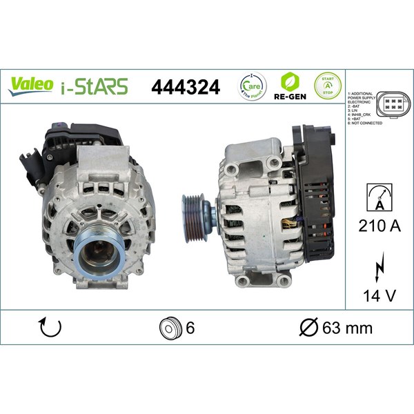 startgenerator 14V 210A VALEO VALEO