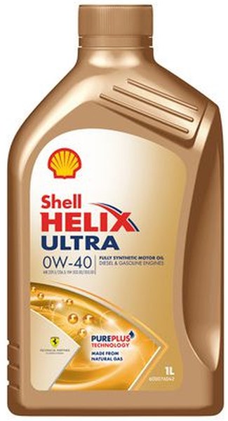 Motorolje SHELL Helix Ultra 0W-40, 1L SHELL Støtte (oljeretur) SHELL