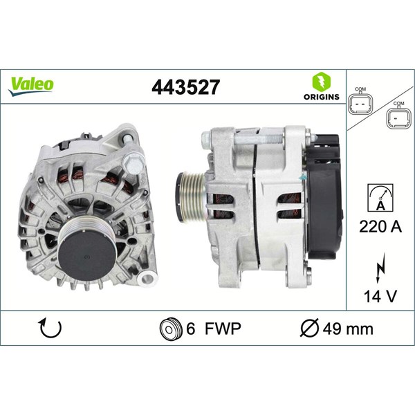 Dynamo 14V 220A VALEO VALEO