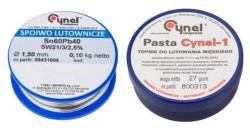 Loddetinn med fluss Sn60Pb40 1,5mm 100g