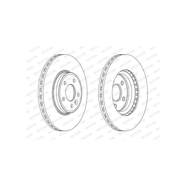 Bremseskive Ventilert, Framaksel FERODO Premier FERODO