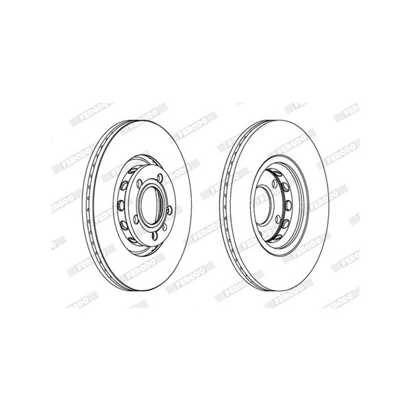 Bremseskive Ventilert, Framaksel FERODO Premier FERODO