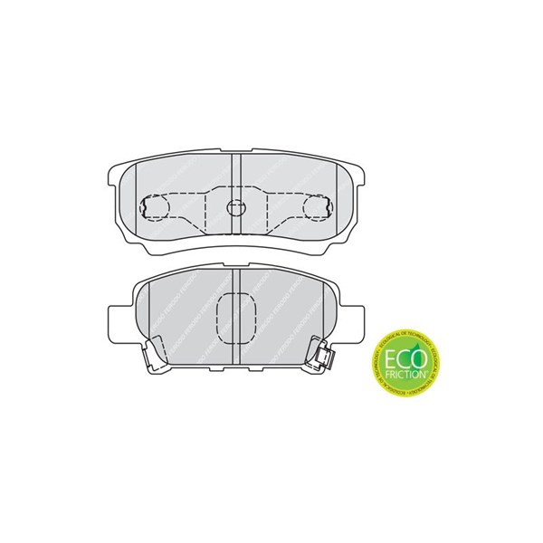 Bremseklosser sett, Bakaksel FERODO Premier eco friction FERODO