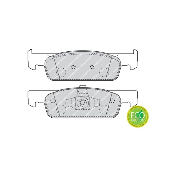 Bremseklosser sett, Framaksel FERODO Premier eco friction FERODO