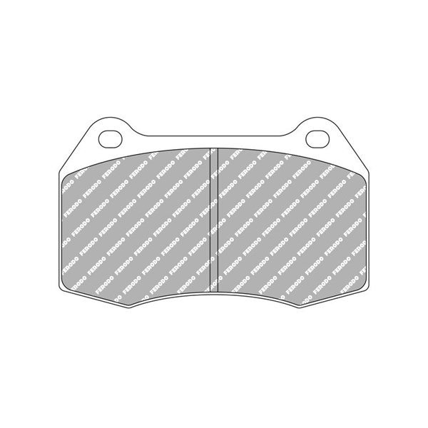 Bremseklosser sett, Framaksel, Bakaksel FERODO RACING rød/sort FERODO RACING