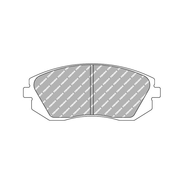 Bremseklosser sett, Framaksel FERODO RACING rød/sort FERODO RACING