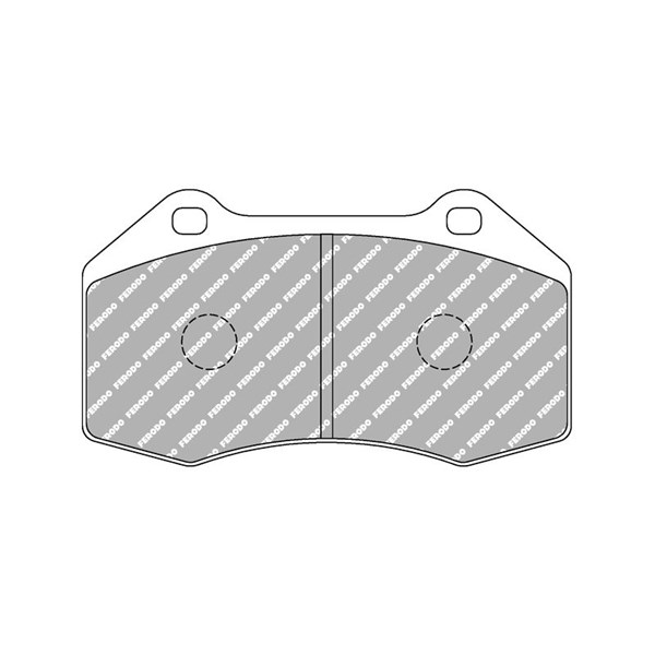 Bremseklosser sett, Framaksel FERODO RACING rød/sort FERODO RACING