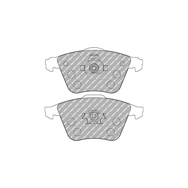 Bremseklosser sett, Framaksel FERODO RACING rød/sort FERODO RACING