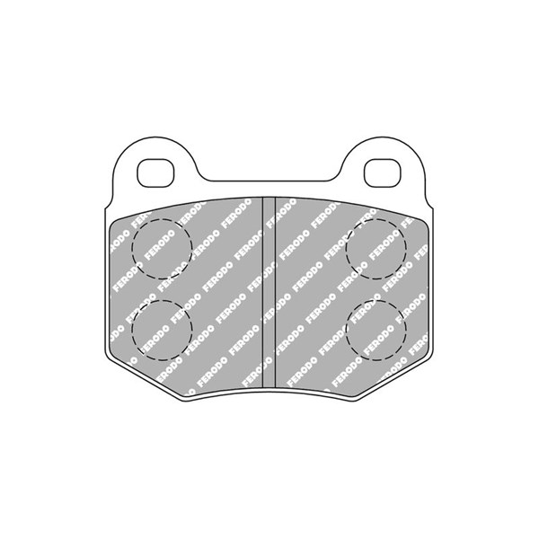 Bremseklosser sett, Framaksel FERODO RACING rød/sort FERODO RACING
