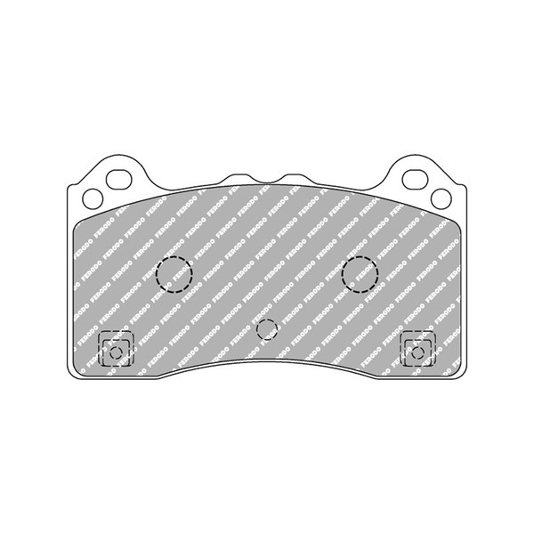 Bremseklosser sett, Framaksel FERODO RACING rød/sort FERODO RACING