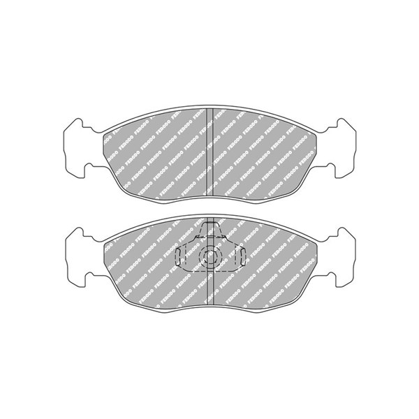 Bremseklosser sett Ventilert, Framaksel FERODO RACING rød/sort FERODO RACING