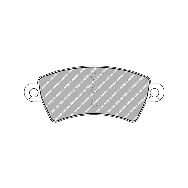 Bremseklosser sett, Framaksel, Bakaksel FERODO RACING rød/sort FERODO RACING