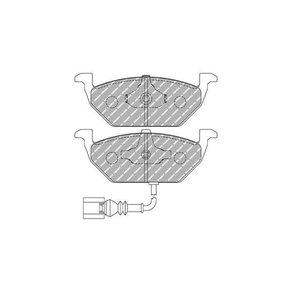Bremseklosser sett, Framaksel FERODO RACING rød/sort FERODO RACING