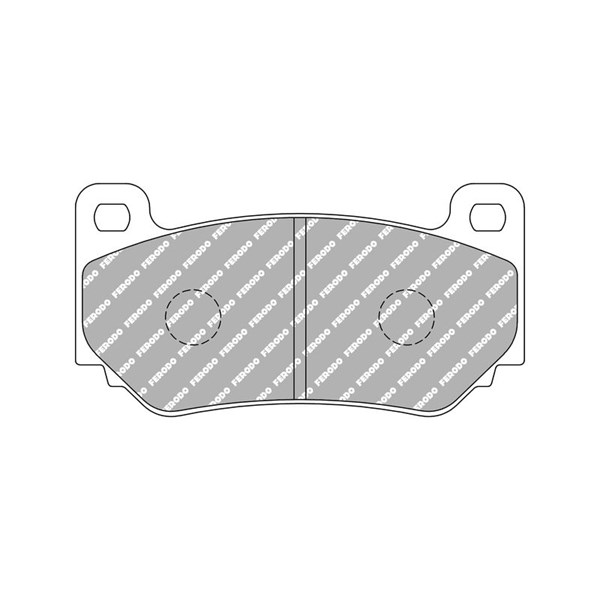 Bremseklosser sett, Framaksel FERODO RACING rød/sort FERODO RACING
