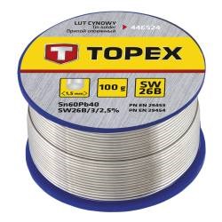 Loddetinn Ø 1,5 mm, 100 g SW 26B TOPEX TOPEX
