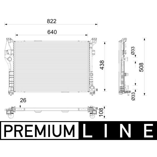 Radiator, motorkjøling MAHLE BEHR *** PREMIUM LINE *** MAHLE